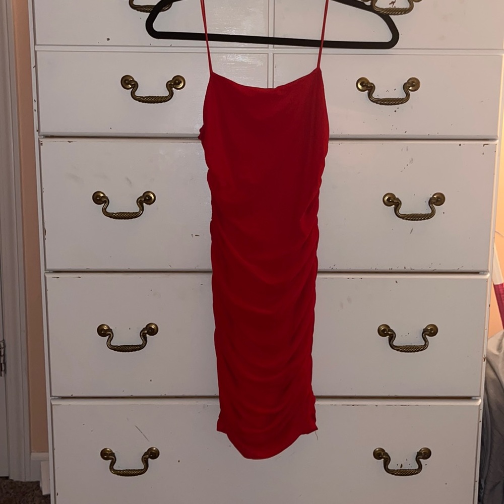Red “favorite things” dress Hello Molly